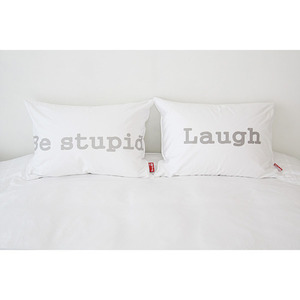 [SET]Laugh+Be stupid 베개커버 (50x70)