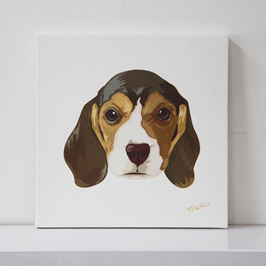 art canvas #T004 - Beagle